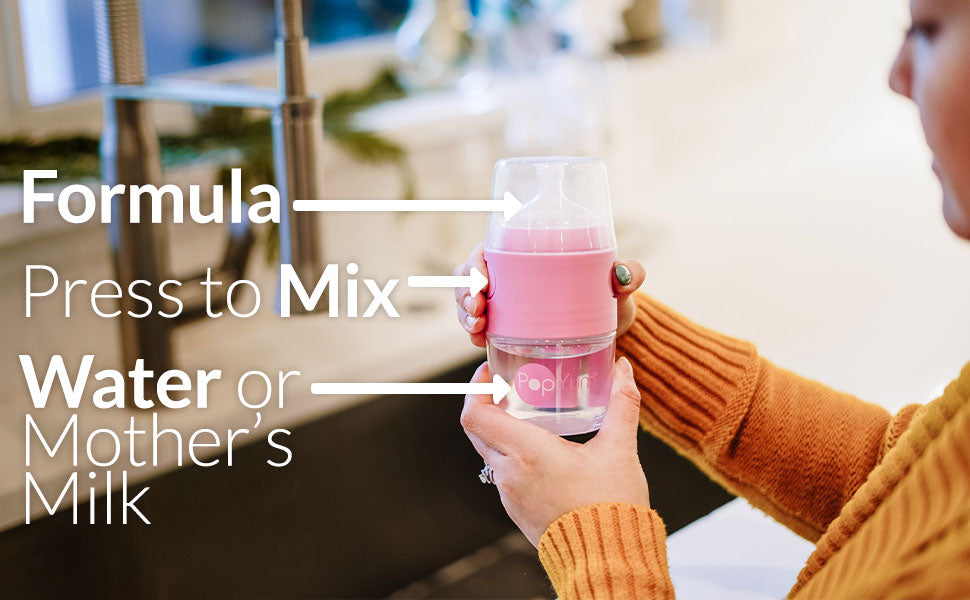 PopYum Anti-Colic Formula Making Baby Bottle 9 oz 3 BOTTLES